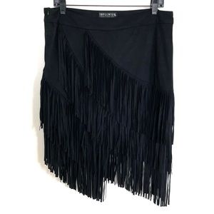 NWT IDYLLWIND by Miranda Lambert fringe skirt L